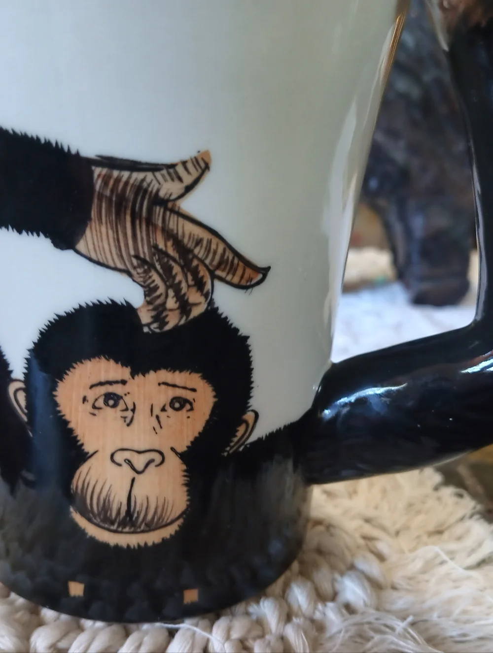 Vintage Pier 1 Imports Chimpanzee Coffee Mug